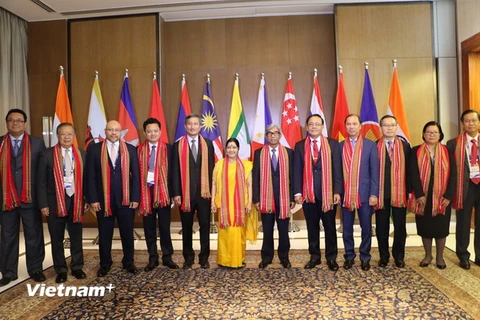 Các trưởng đoàn đại biểu tham dự Đối thoại Delhi X (Ảnh: Huy Bình/Vietnam+)