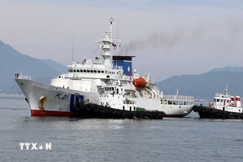 Hình ảnh tàu Lực lượng bảo vệ bờ biển Nhật Bản thăm Đà Nẵng