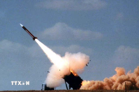 Tên lửa Patriot của Israel được phóng từ sa mạc Negev trong một cuộc tập trận của quân đội nước này. (Nguồn: AFP/TTXVN)