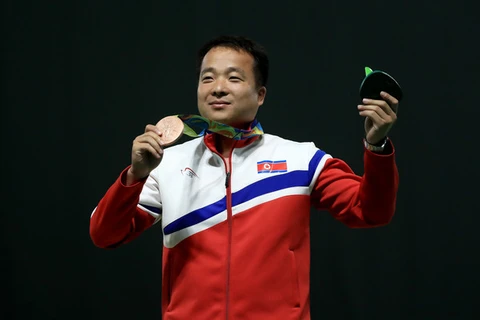 Vận động viên từng giành Huy chương Đồng bộ môn bắn súng Nam cự ly 50m ở Olympic 2016 Kim Song-guk. (Nguồn: zimbio.com)