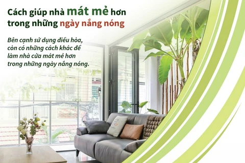 Cách giúp nhà mát mẻ hơn trong những ngày nắng nóng