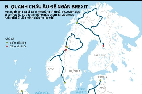 Lái xe 30.000km vòng quanh châu Âu để ngăn tiến trình Brexit