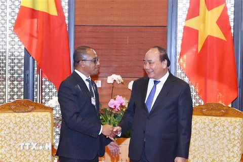 Thủ tướng Nguyễn Xuân Phúc tiếp Bộ trưởng Ngoại giao và Hợp tác Timor-Leste Dionisio Babo Soares. (Ảnh: Thống Nhất/TTXVN)