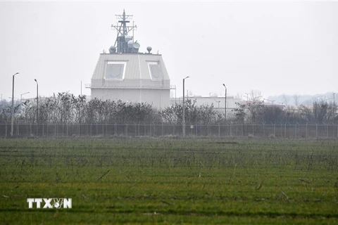 Hệ thống phòng thủ tên lửa tại căn cứ quân sự Deveselu của Mỹ ở Stoenesti, miền nam Romania ngày 15/1. (Nguồn: AFP/TTXVN)