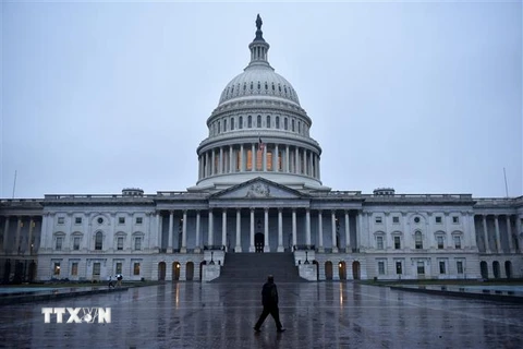 Tòa nhà Quốc hội Mỹ tại Washington DC., ngày 6/11/2018. (Ảnh: AFP/ TTXVN)