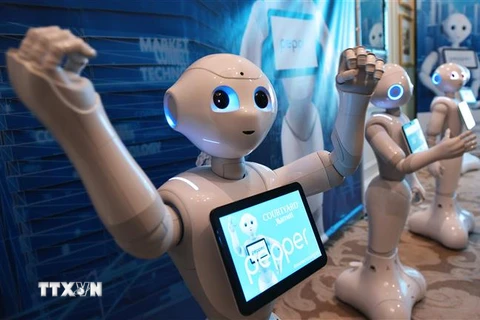 Robot Pepper của hãng Softbank Robotics trưng bày tại Triển lãm CES ở Las Vegas, Mỹ ngày 11/1. Ảnh minh họa. (Nguồn: AFP/TTXVN)