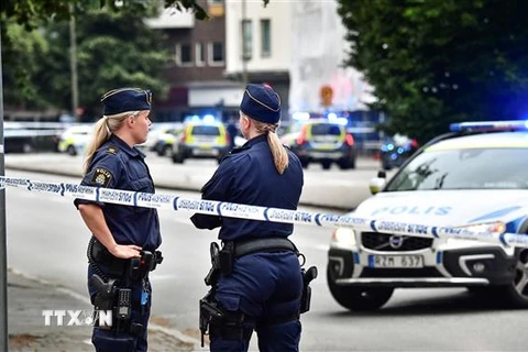Cảnh sát Thụy Điển. (Ảnh: AFP/TTXVN).