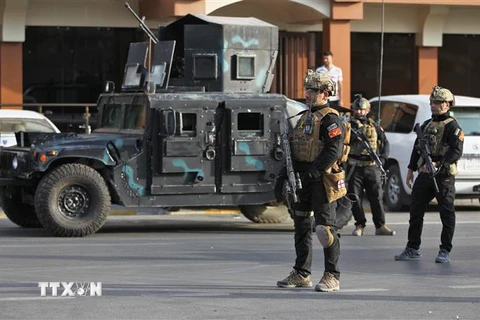 Cảnh sát Iraq triển khai tại Kirkuk. (Nguồn: AFP/TTXVN)