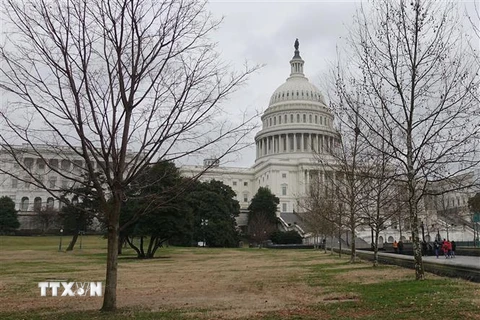 Tòa nhà Quốc hội Mỹ tại Washington D.C, ngày 5/1/2019. (Ảnh: THX/ TTXVN)