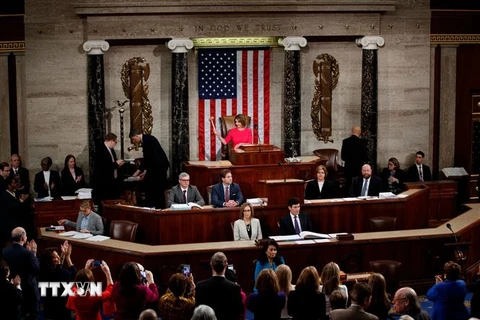 Toàn cảnh phiên họp Hạ viện Mỹ ở Washington DC ngày 3/1/2019. (Ảnh: THX/TTXVN)