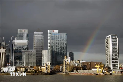 Quang cảnh trung tâm tài chính tại thủ đô London, Anh, ngày 19/11/2018. (Ảnh: AFP/ TTXVN)
