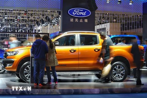 Mẫu ôtô của hãng Ford được giới thiệu tại Triển lãm nhập khẩu quốc tế Trung Quốc ở Thượng Hải ngày 7/11/2018. (Ảnh: THX/ TTXVN)