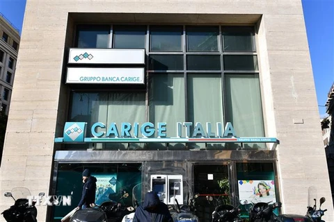 Ngân hàng Carige Italia ở Rome, Italy. (Ảnh: AFP/TTXVN)