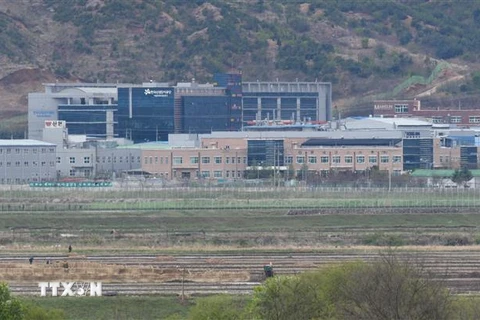 Khu công nghiệp chung Kaesong ở thị trấn biên giới Kaesong của Triều Tiên. (Ảnh: AFP/ TTXVN)