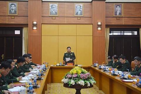 Bộ trưởng Bộ Quốc phòng Ngô Xuân Lịch làm việc với Bộ Tổng tham mưu