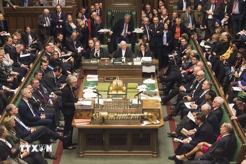 Toàn cảnh phiên bỏ phiếu của Hạ viện về thỏa thuận sửa đổi Brexit ở London, ngày 29/1/2019. (Ảnh: THX/TTXVN)