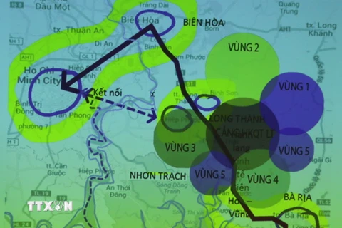 Quy hoạch vùng phụ cận sân bay Long Thành. (Ảnh: Sỹ Tuyên/TTXVN)