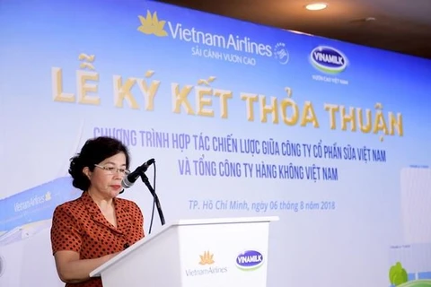 Bà Mai Kiều Liên, Tổng Giám đốc Vinamilk. (Ảnh: Lý Võ Phú Hưng/Vietnam+)