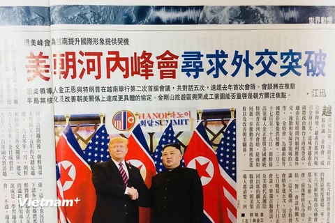 Tạp chí Tuần san châu Á đăng bài về Hội nghị Thượng đỉnh Mỹ-Triều. (Ảnh: Hoài Nam/Vietnam+)