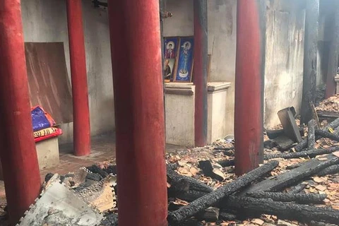Hà Nội: Chùa Thanh Sơn bị cháy rụi, thiệt hại lên đến 700 triệu đồng