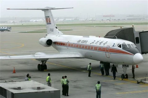Máy bay của Hãng hàng không quốc gia Triều Tiên Air Koryo. (Nguồn: Kyodo/TTXVN)