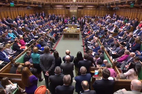 Toàn cảnh phiên họp Hạ viện Anh tại thủ đô London ngày 3/4/2019. (Ảnh: AFP/ TTXVN)