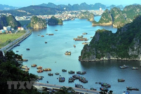 Vịnh Hạ Long nằm ở phía Tây vịnh Bắc Bộ, bao gồm vùng biển đảo thuộc các thành phố Hạ Long, Cẩm Phả và một phần huyện đảo Vân Đồn của tỉnh Quảng Ninh. (Ảnh: Minh Đức/TTXVN)