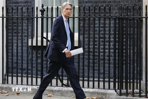 Bộ trưởng Tài chính Anh Philip Hammond tại thủ đô London. (Ảnh: AFP/ TTXVN)