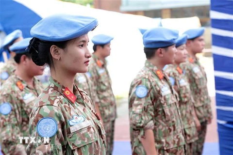 Lực lượng mũ nồi xanh Việt Nam. (Ảnh: Nguyễn Xuân Khu/TTXVN)