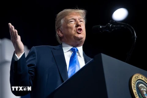 Tổng thống Mỹ Donald Trump phát biểu tại Las Vegas, Nevada, Mỹ, ngày 6/4/2019. (Ảnh: AFP/ TTXVN)