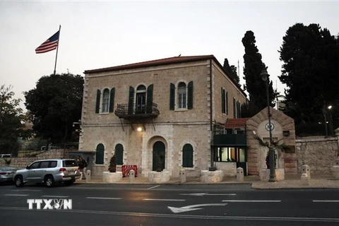 Tòa lãnh sự quán Mỹ ở Jerusalem tháng 10/2018. (Ảnh: AFP/TTXVN)