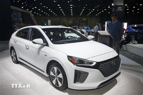 Mẫu xe của hãng Hyundai được giới thiệu tại Triển lãm ô tô quốc tế Bắc Mỹ ở Detroit, Mỹ, ngày 16/1/2019. (Ảnh: THX/TTXVN)