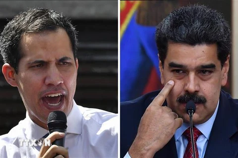 Tổng thống Venezuela Nicolas Maduro (phải) và thủ lĩnh phe đối lập Juan Guaido (trái). (Ảnh: AFP/TTXVN)