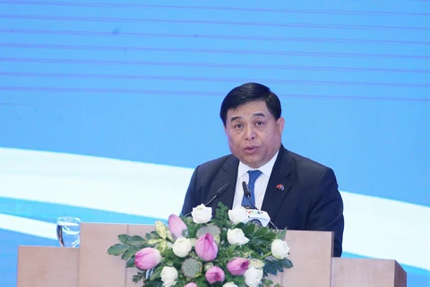 Bộ trưởng Bộ Kế hoạch và Đầu tư Nguyễn Chí Dũng phát biểu. (Ảnh: Lâm Khánh/TTXVN)