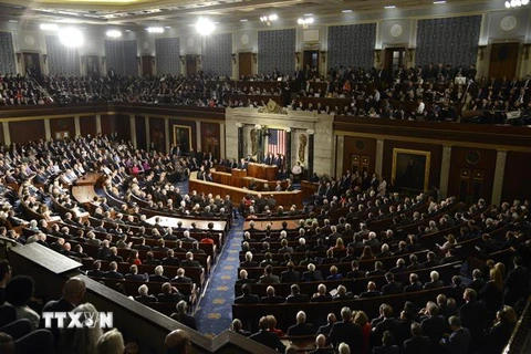 Toàn cảnh một phiên họp Quốc hội Mỹ tại Washington, DC.( Ảnh: AFP/ TTXVN)