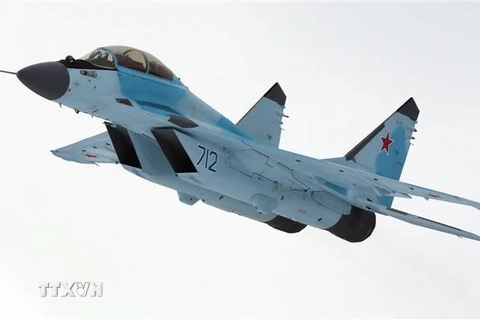 Máy bay chiến đấu MiG-35 bay biểu diễn tại Lukhovitsy , Nga. (Ảnh minh họa: AFP/TTXVN)