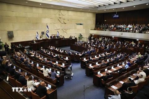 Toàn cảnh phiên họp Quốc hội Israel tại Jerusalem ngày 30/4/2019. (Ảnh: THX/ TTXVN)