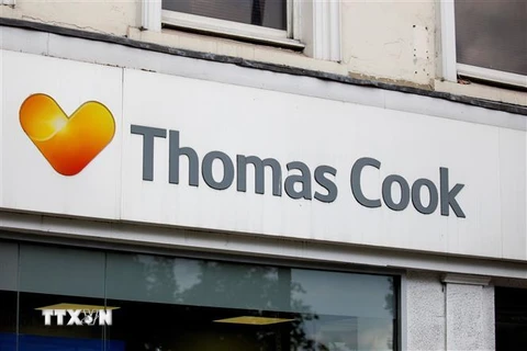 Một chi nhánh của Thomas Cook ở London, Anh. (Ảnh: AFP/TTXVN)