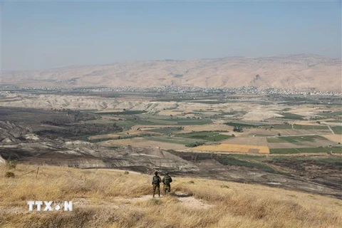 Quang cảnh Thung lũng Jordan nằm giữa thành phố Beit Shean của Israel và thành phố Jericho thuộc Bờ Tây, ngày 23/9/2019. (Ảnh: AFP/ TTXVN)