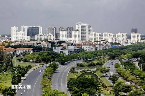 Một góc Khu đô thị Phú Mỹ Hưng (TP. Hồ Chí Minh). (Ảnh: Thế Anh/TTXVN)