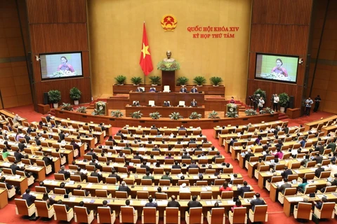Chủ tịch Quốc hội Nguyễn Thị Kim Ngân phát biểu khai mạc. (Ảnh: Văn Điệp/TTXVN)