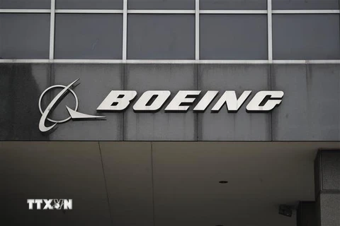 Biểu tượng Boeing tại trụ sở ở Chicago, Mỹ, ngày 13/3/2019. (Ảnh: THX/ TTXVN)