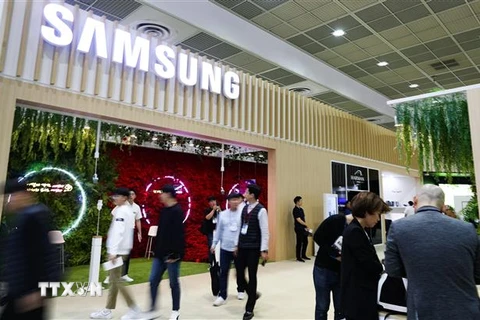 Gian hàng của Samsung tại Triển lãm điện tử Hàn Quốc ở Seoul ngày 8/10/2019. (Ảnh: Yonhap/ TTXVN)