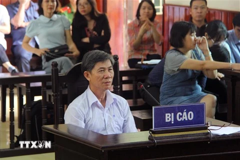 Bị cáo Hồ Minh Khiêm tại phiên tòa phúc thẩm ngày 26/11/2019. (Ảnh: Nguyên Linh/TTXVN)