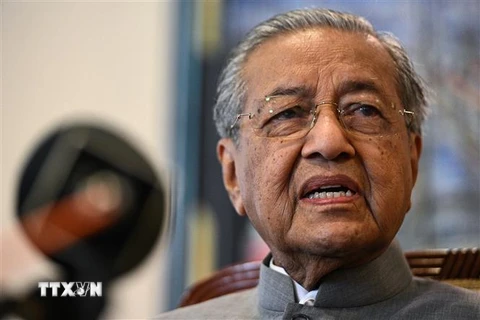 Thủ tướng Malaysia Mahathir Mohamad trong cuộc họp báo tại Putrajaya ngày 9/5/2019. (Ảnh: AFP/ TTXVN)