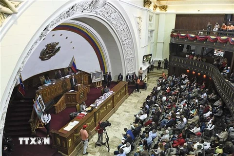 Toàn cảnh phiên họp Quốc hội Venezuela tại Caracas ngày 2/4/2019. (Ảnh: AFP/ TTXVN)