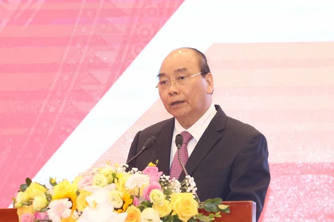 Thủ tướng Chính phủ Nguyễn Xuân Phúc phát biểu chỉ đạo hội nghị. (Ảnh: Phương Hoa/TTXVN)