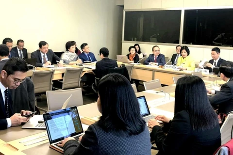 Toàn cảnh Phiên họp Ủy ban điều phối ASEAN tại Geneva (ACG) về công tác của WTO, sáng 11/02/2020 tại trụ sở của WTO. (Ảnh TTXVN)