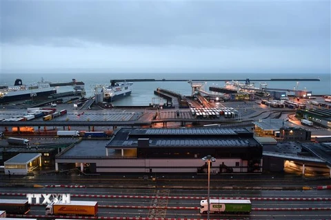 Quang cảnh cảng Dover thuộc khu vực Kent, Anh, ngày 1/2/2020. (Ảnh: AFP/ TTXVN)