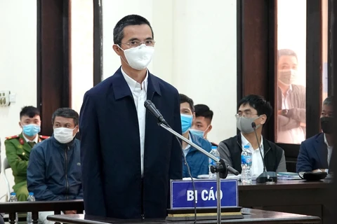 Bị cáo Đặng Anh Tuấn tại phiên tòa xét xử sơ thẩm. (Ảnh: Trung Kiên/TTXVN)